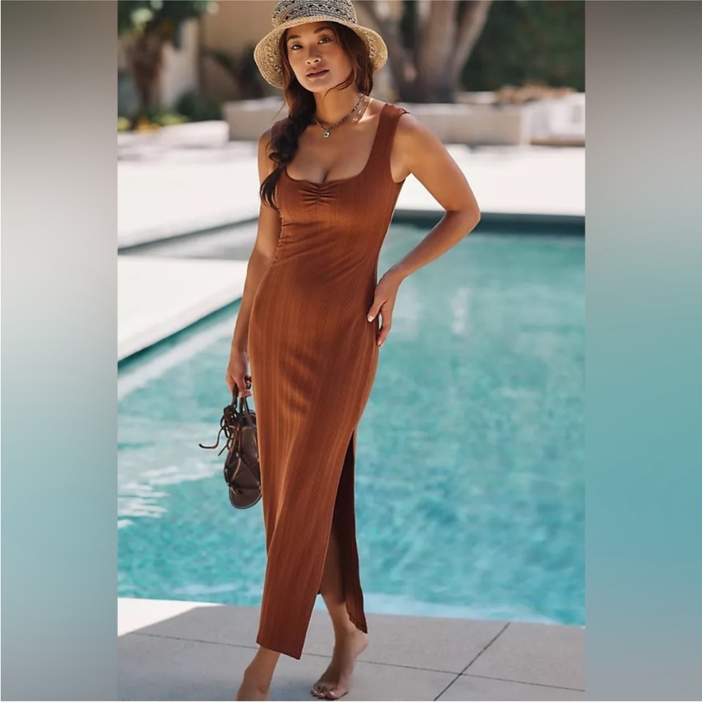 LSpace Celine Midi Dress in Coffee